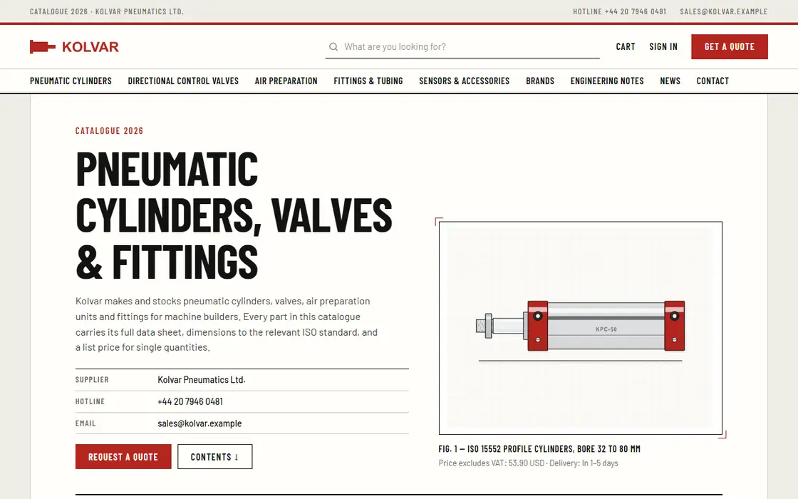 Giao diện Catalogue in — trang chủ trên máy tính