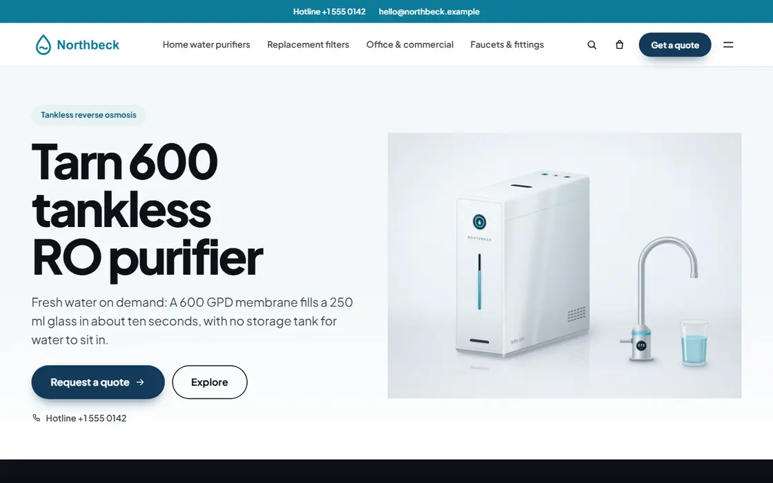 Giao diện Một sản phẩm — trang chủ trên máy tính